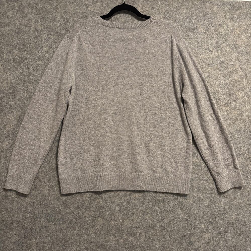 Vince Sweater Womens Size Large Gray 100% Cashmere V Neck Pullover Soft Knit - Picture 4 of 13